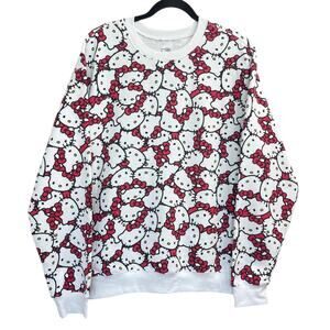 New Hello Kitty White Crew Neck Sweatshirt Women’s Plus Size 2X